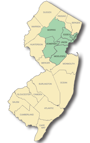 We serve central New Jersey including Essex, Middlesex, Morris, Somerset and Union counties.